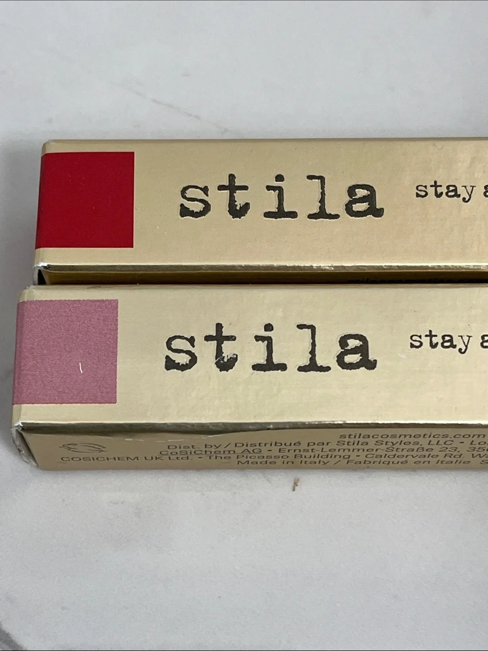 Stila stay all day liquid lipstick lot Beso and petal